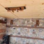 Полилеи от автентични реставирани бъчви с 4 ръчно изработени дървени чашки-конус!