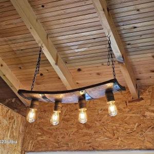 Полилеи от автентични реставрирани бъчви с 4 ръчно изработени дървени чашки!